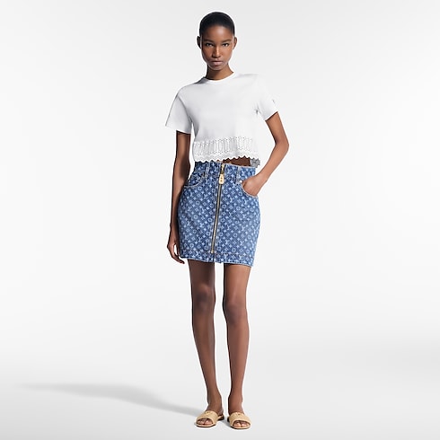 Ready-to-Wear Skirts and Shorts Monogram Denim Mini Skirt | Louis Vuitton ® (Product zoom)