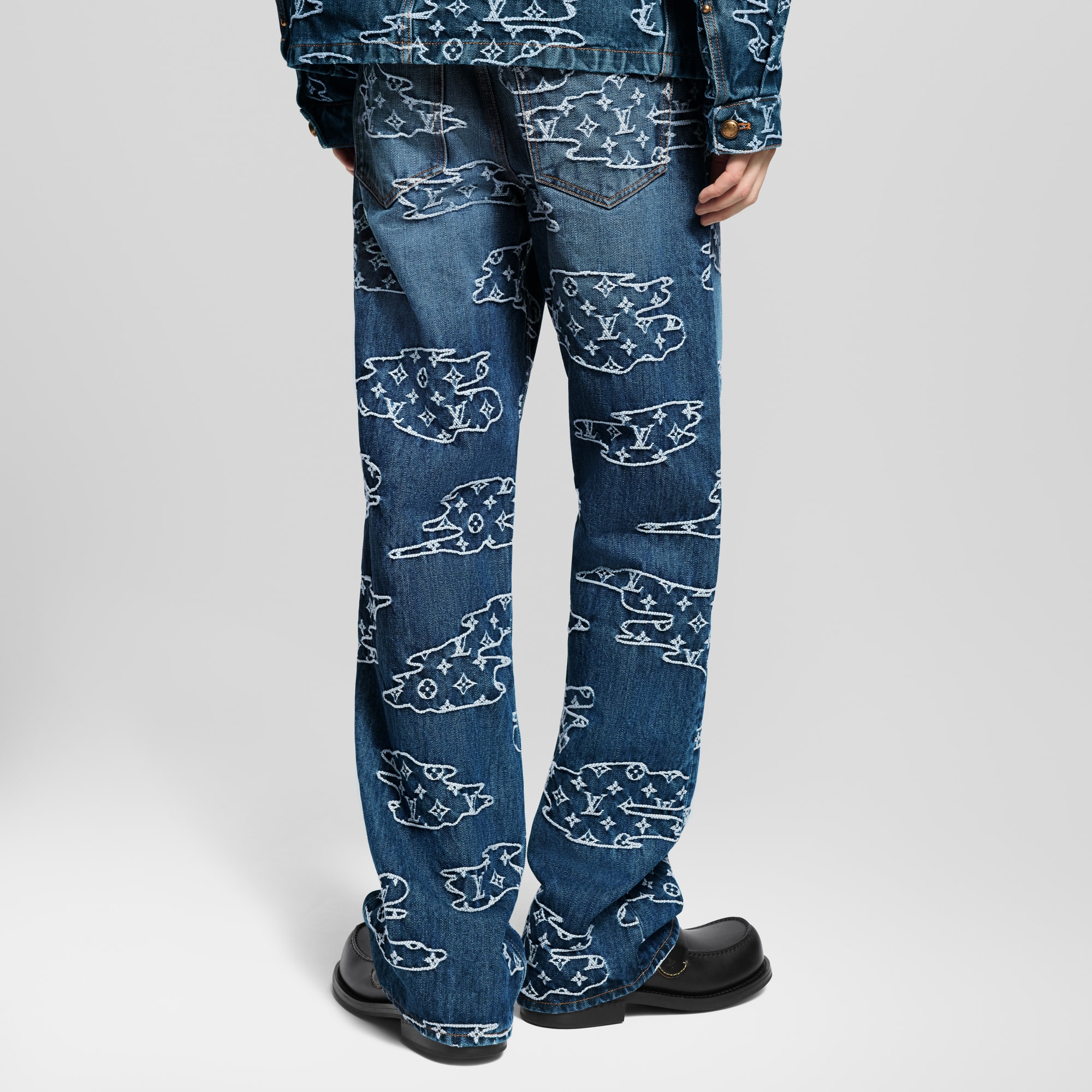  Ready-to-Wear Denim Monogram Denim Skate Pants | Louis Vuitton ® (Product zoom)