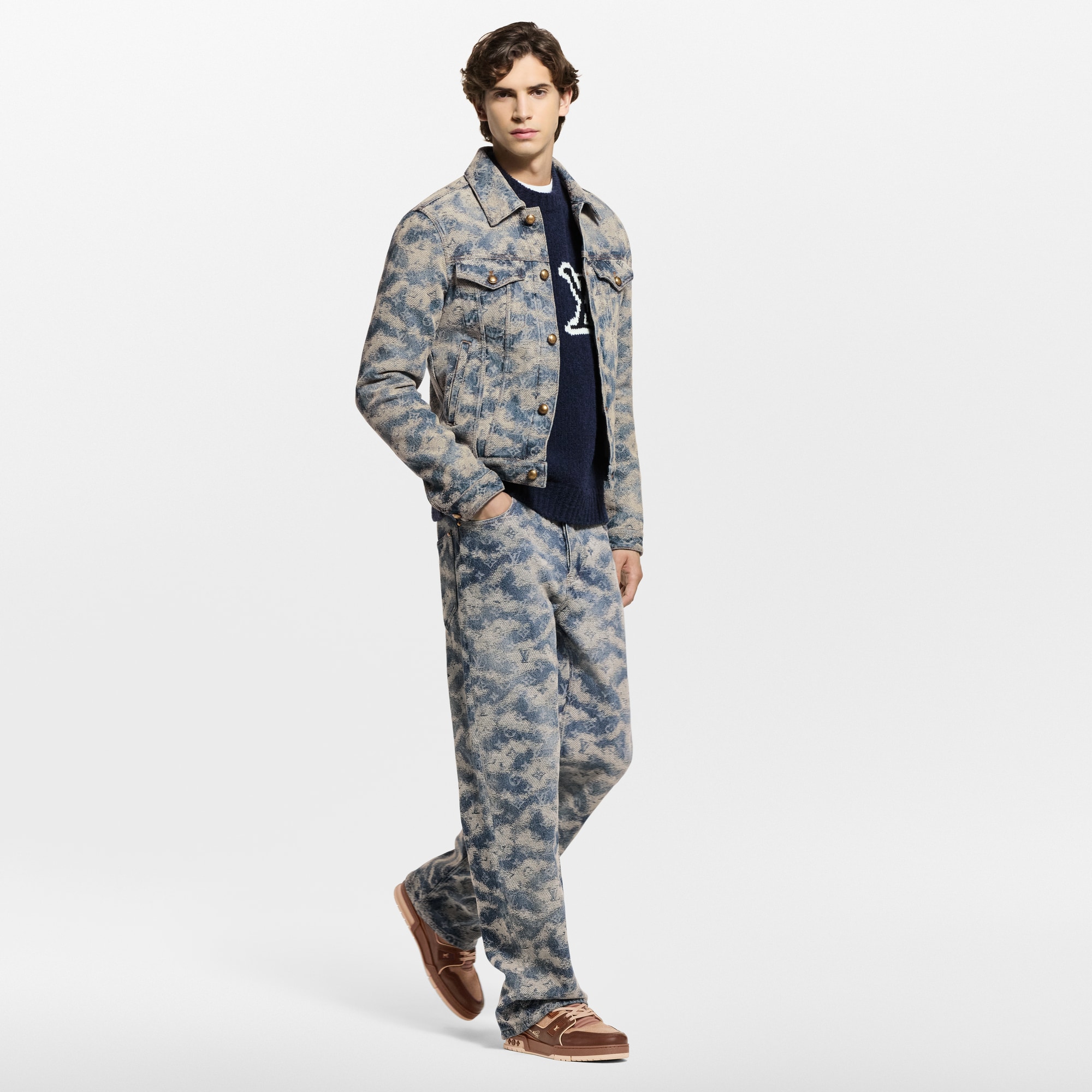  Ready-to-Wear Denim Monogram Denim Skate Pants | Louis Vuitton ® (Product zoom)