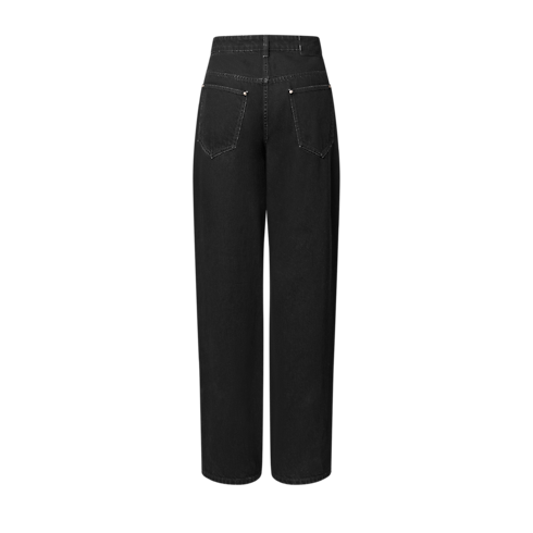 Ready-to-Wear Denim Monogram Destroy Denim Pants | Louis Vuitton ® (Product zoom)