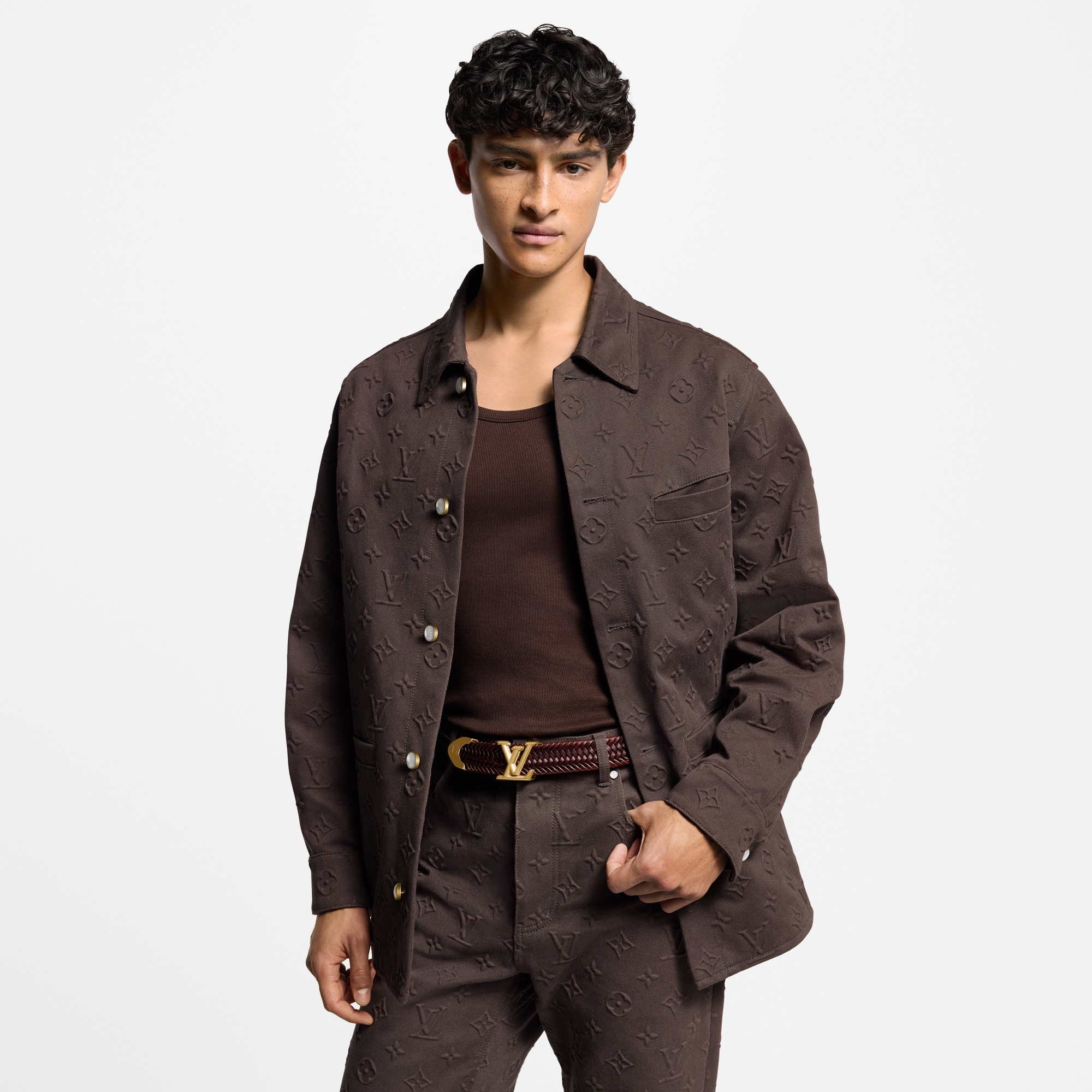  Ready-to-Wear Coats and Outerwear Monogram Embossed Overshirt | Louis Vuitton ® (Product zoom)