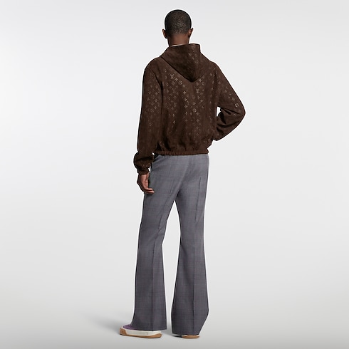 Ready-to-Wear Coats and Outerwear Monogram Embossed Suede Hoodie | Louis Vuitton ® (Product zoom)