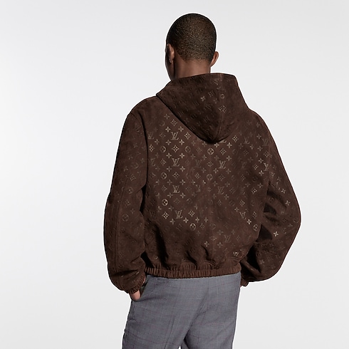 Ready-to-Wear Coats and Outerwear Monogram Embossed Suede Hoodie | Louis Vuitton ® (Product zoom)
