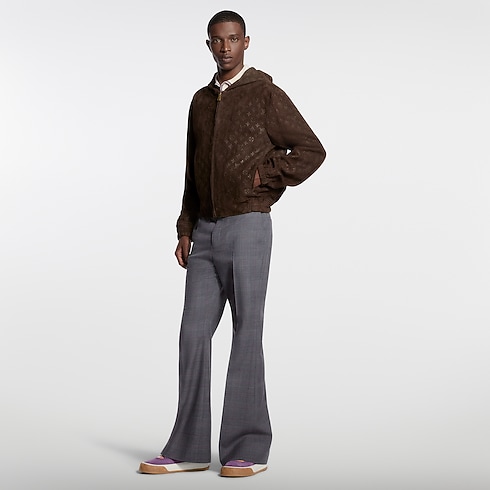 Ready-to-Wear Coats and Outerwear Monogram Embossed Suede Hoodie | Louis Vuitton ® (Product zoom)