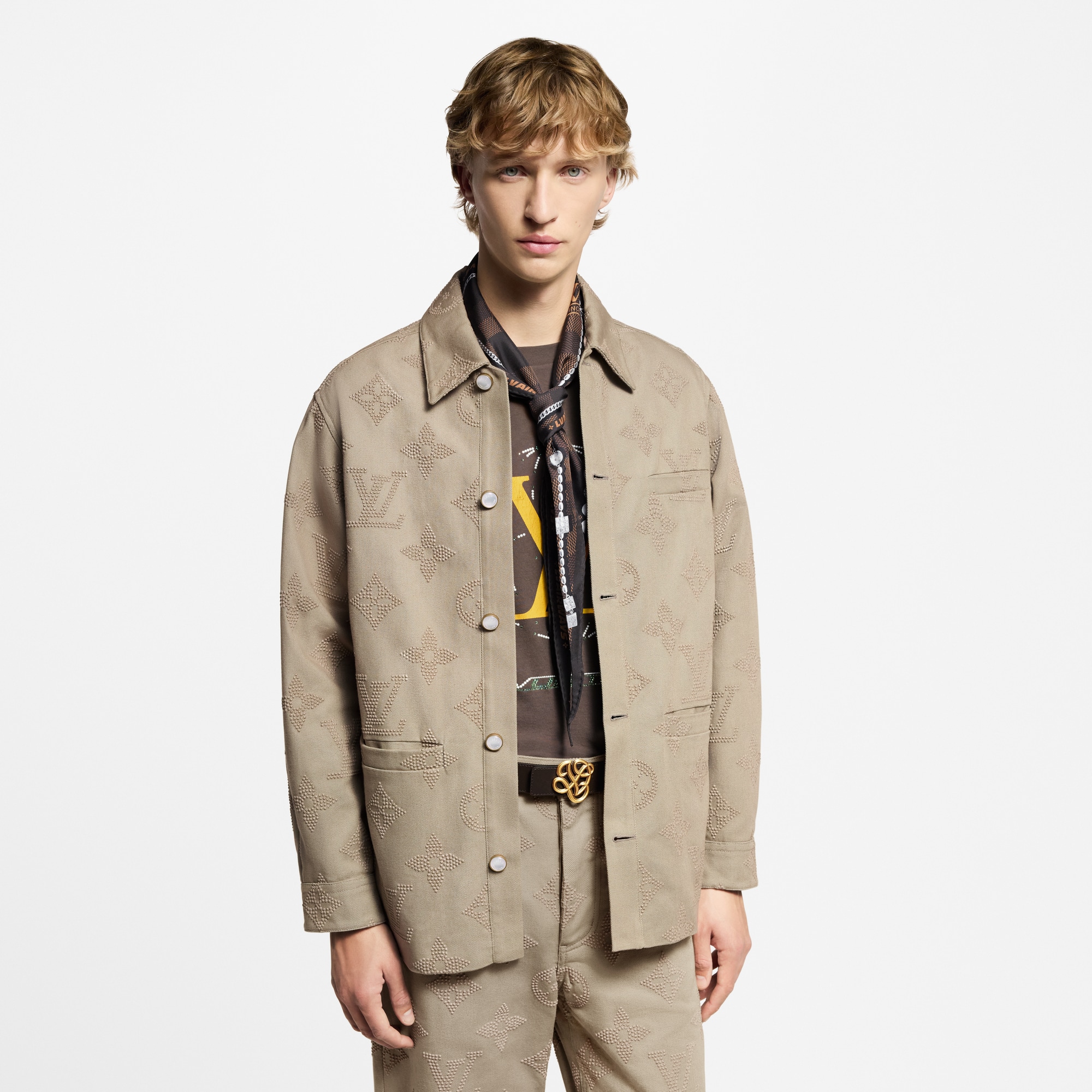  Ready-to-Wear Coats and Outerwear Monogram Embroidered Chic Overshirt | Louis Vuitton ® (Product zoom)