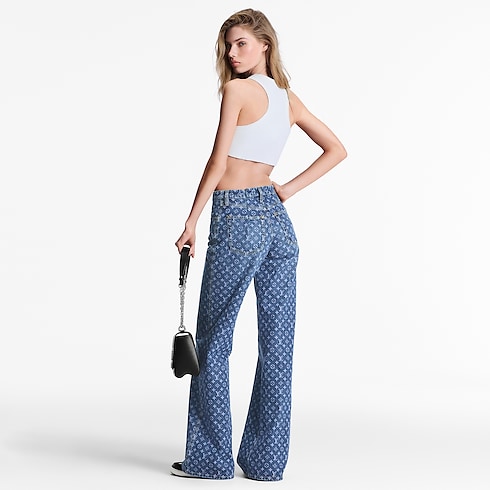Ready-to-Wear Pants Monogram Flared Jeans | Louis Vuitton ® (Product zoom)