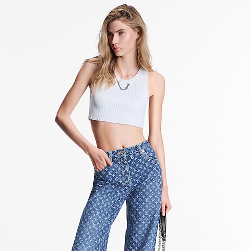 Ready-to-Wear Pants Monogram Flared Jeans | Louis Vuitton ® (Product zoom)