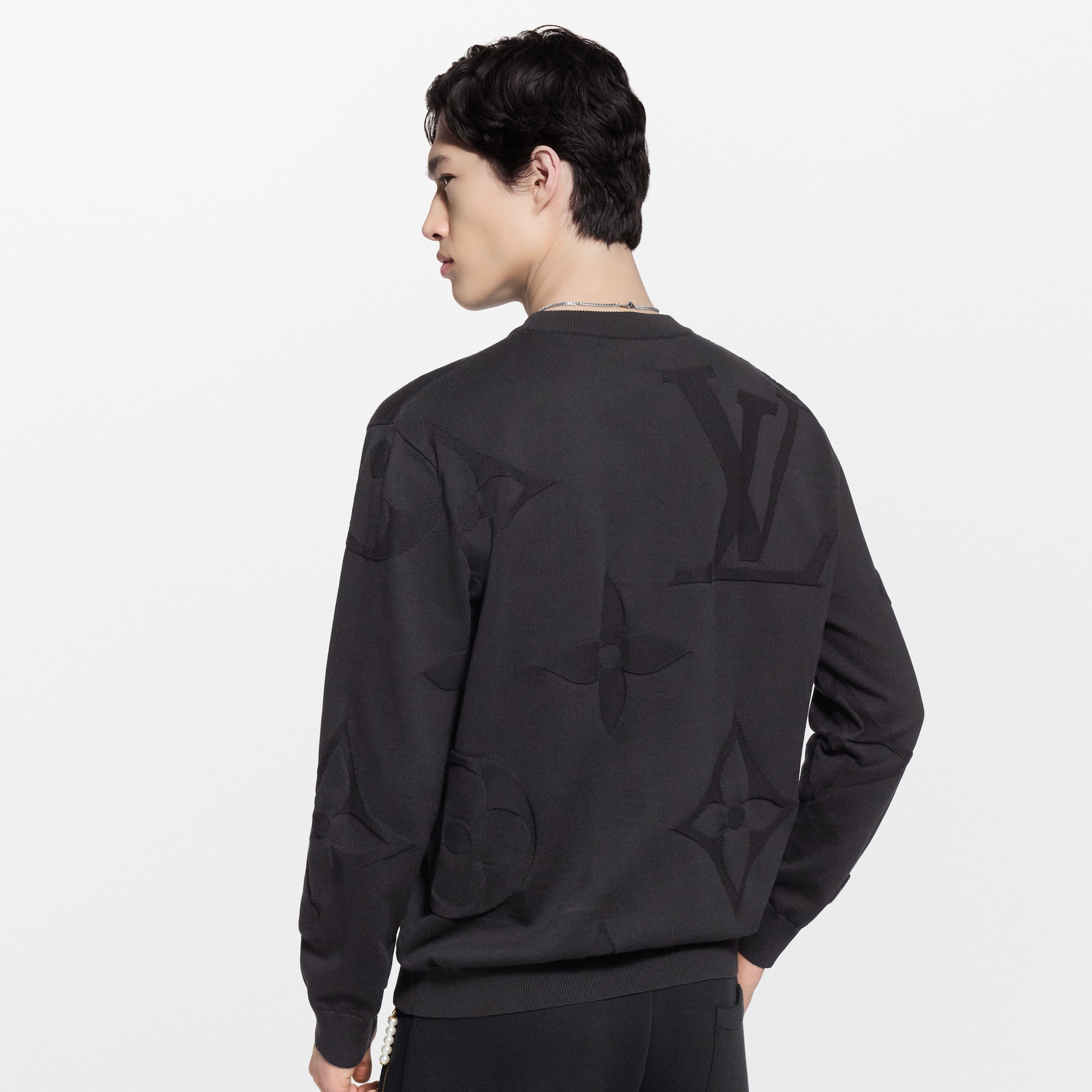  Prêt-à-Porter Tout le Prêt-à-Porter Monogram Long-Sleeved Cotton Crewneck | Louis Vuitton ® (Zoom produit)