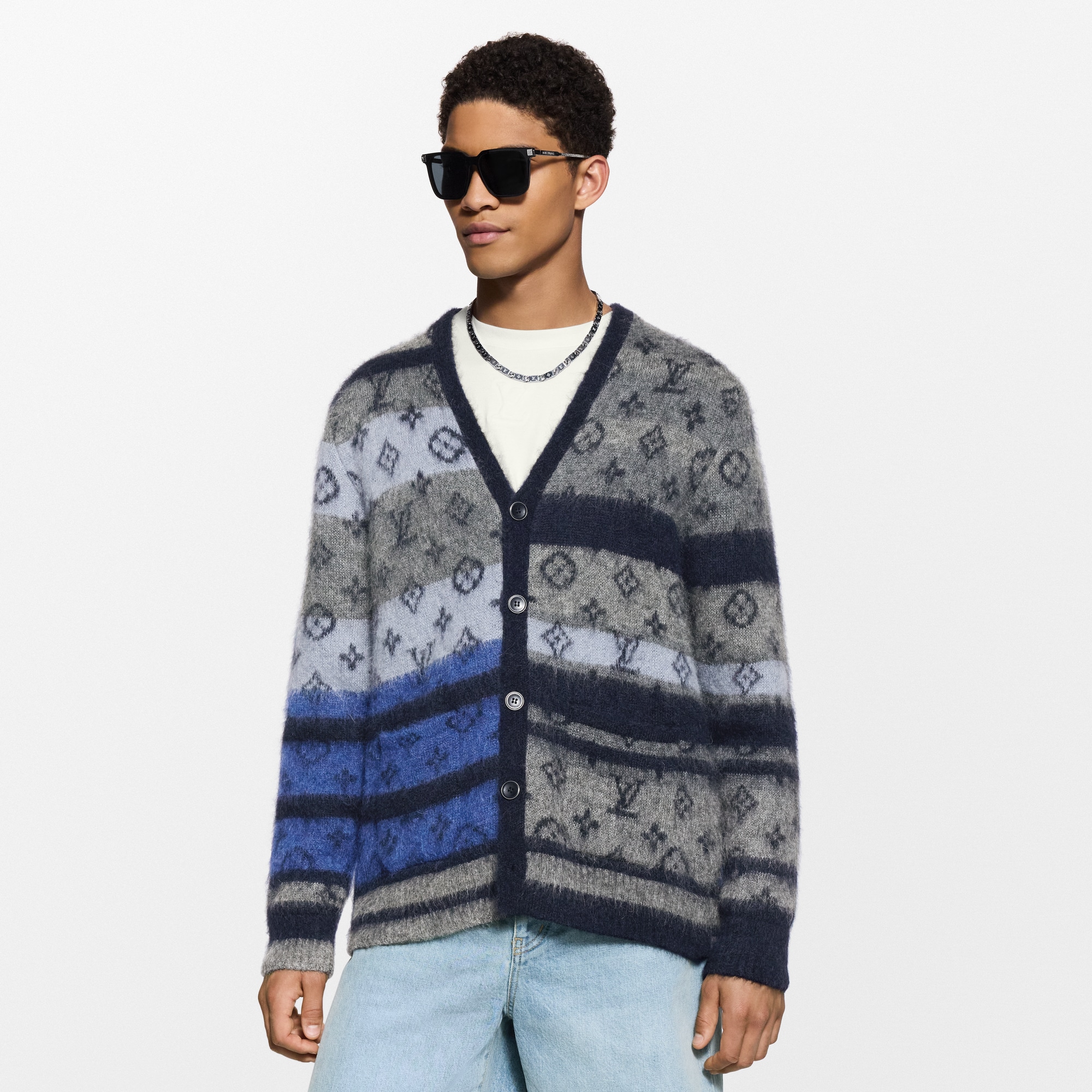 Ready-to-Wear All Ready-to-Wear Monogram Mohair Cardigan | Louis Vuitton ® (Product zoom)