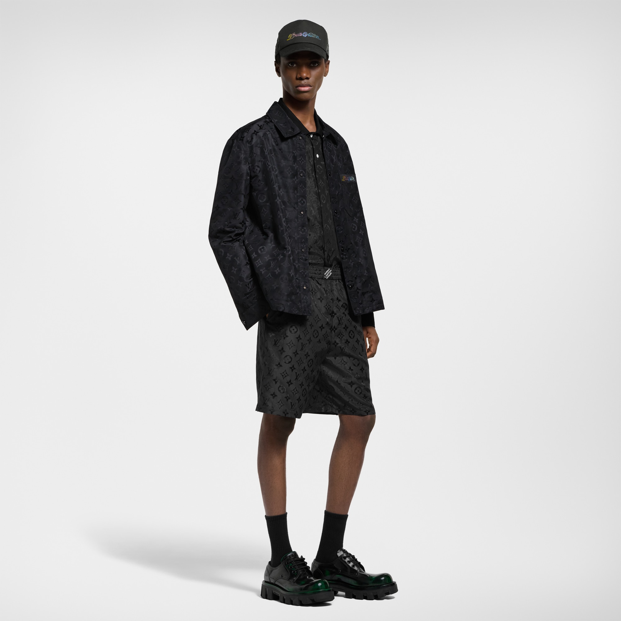  Ready-to-Wear Coats and Outerwear Monogram Moire Jacquard Silk Overshirt | Louis Vuitton ® (Product zoom)
