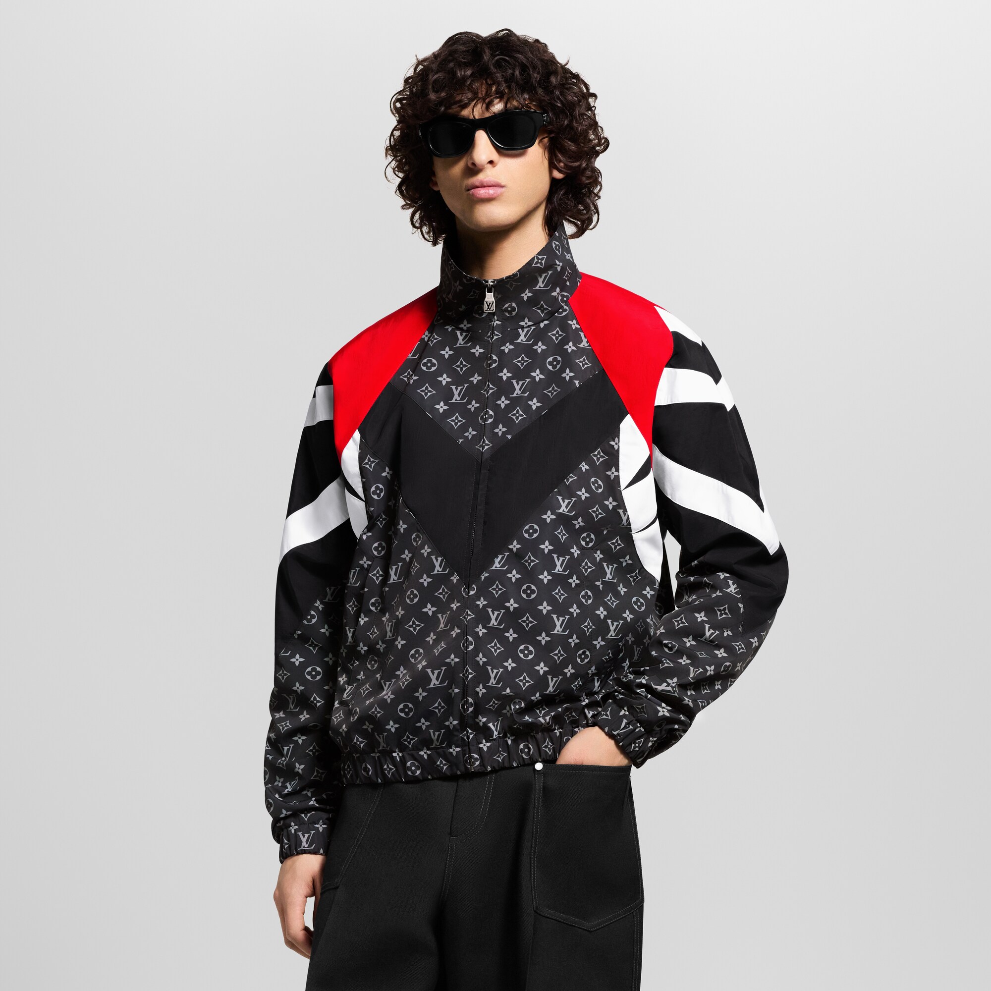  Ready-to-Wear Coats and Outerwear Monogram Printed Nylon Tracksuit Top | Louis Vuitton ® (Product zoom)