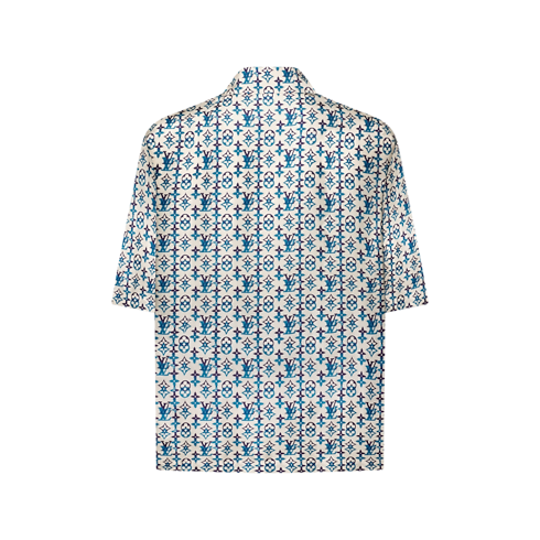 Ready-to-Wear Shirts Monogram Printed Silk Short-Sleeved Shirt | Louis Vuitton ® (Product zoom)