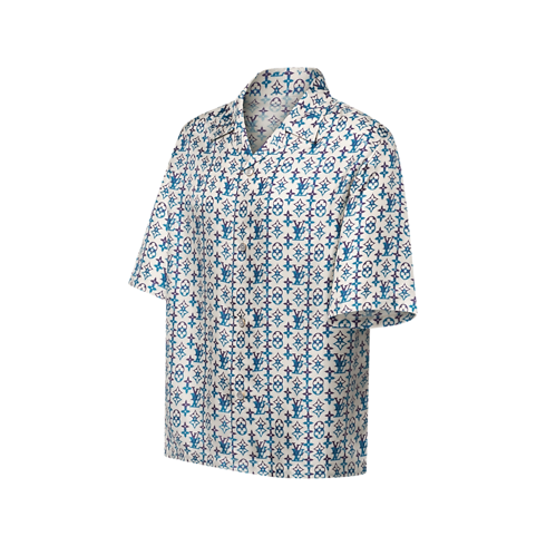 Ready-to-Wear Shirts Monogram Printed Silk Short-Sleeved Shirt | Louis Vuitton ® (Product zoom)