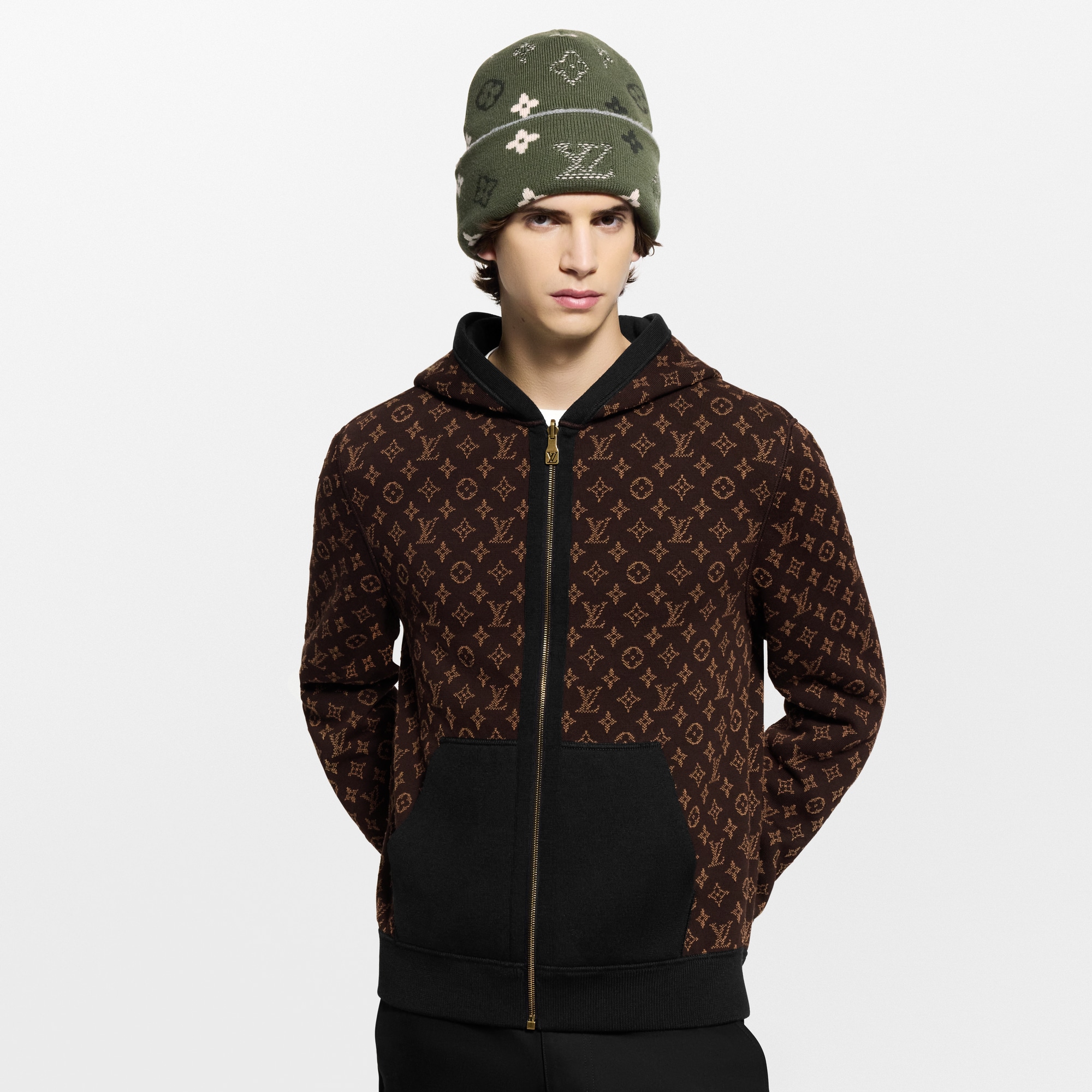  Ready-to-Wear All Ready-to-Wear Monogram Reversible Double Face Hooded Blouson | Louis Vuitton ® (Product zoom)