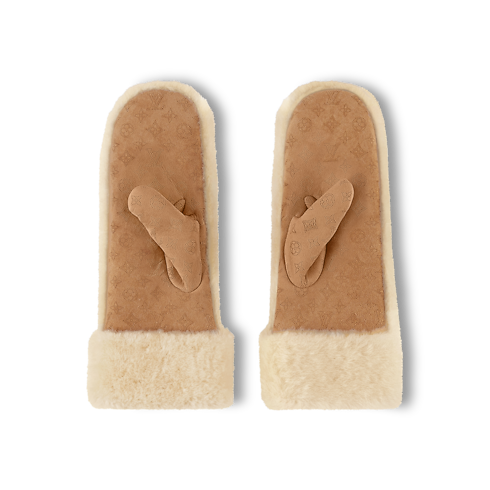 S00 Accessories Hats and Gloves Monogram Shearling Mitts | Louis Vuitton ® (Product zoom)