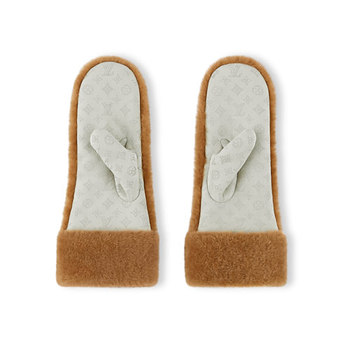S00 Accessories Hats and Gloves Monogram Shearling Mitts | Louis Vuitton ® (Product zoom)