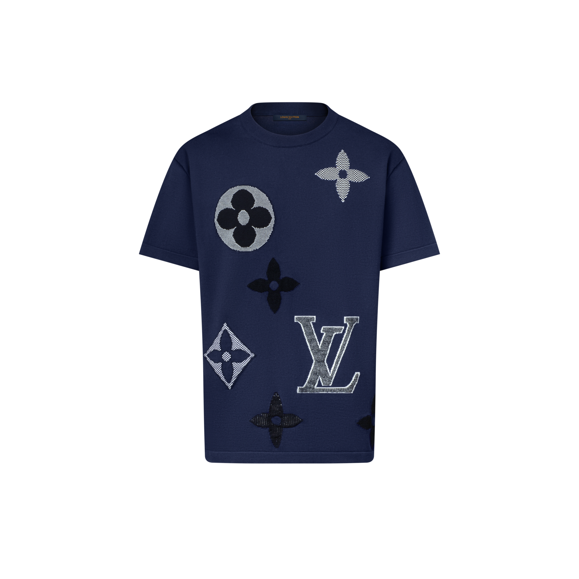  For Men LV Ski Monogram Short-Sleeved Knitted Crewneck | Louis Vuitton ® (Product zoom)