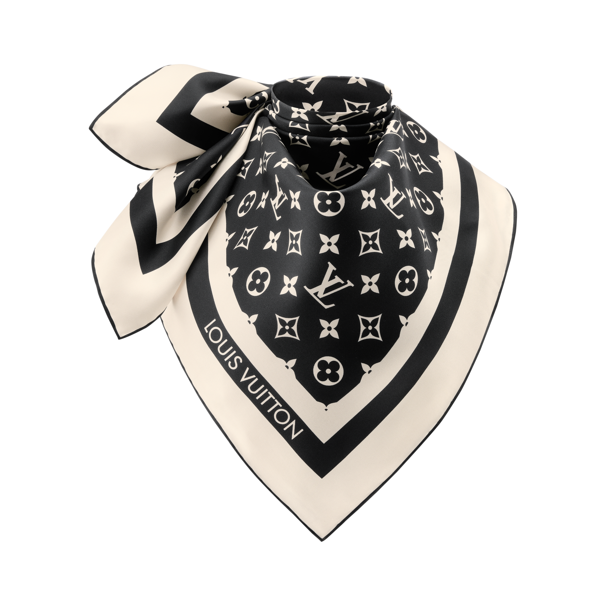 S00 Accessories Silk Squares and Bandeaus  Monogram Silhouette Square 90 | Louis Vuitton ® (Product zoom)
