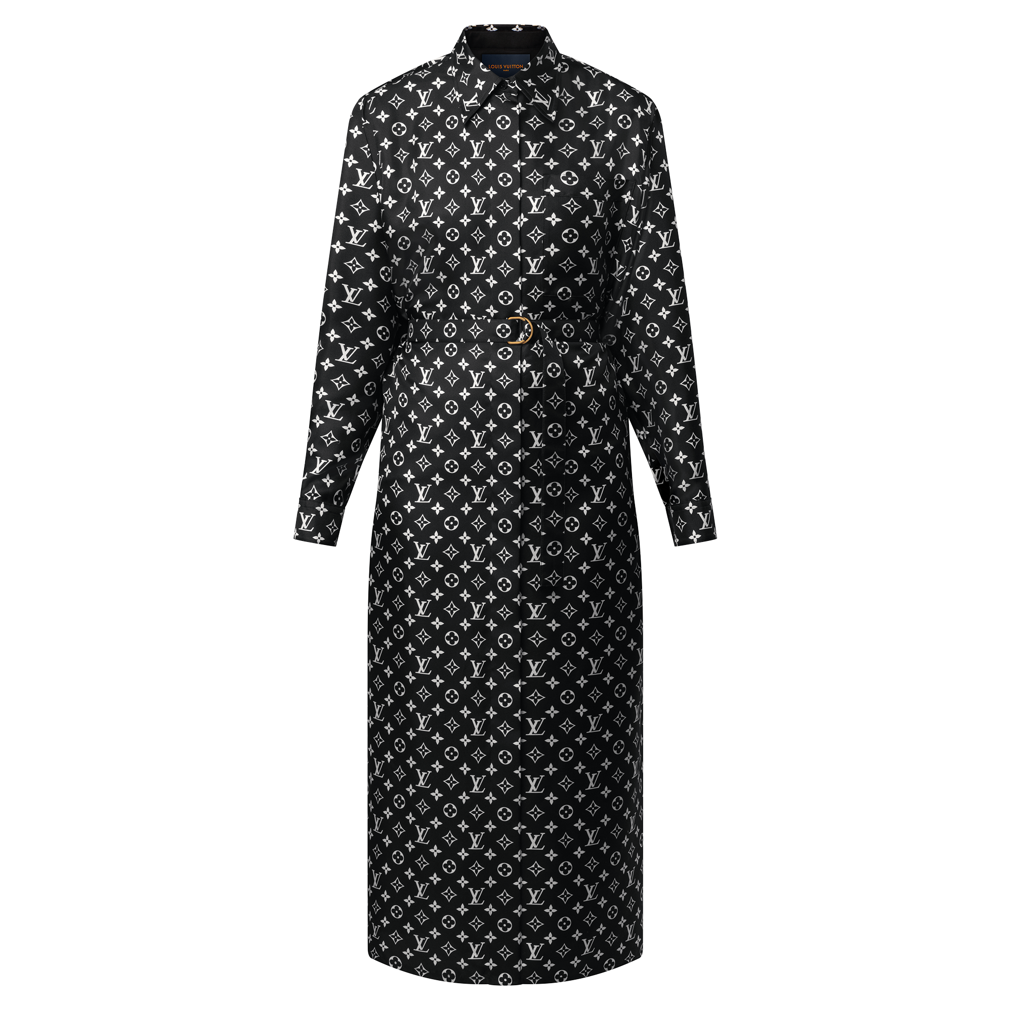  Ready-to-Wear Dresses Monogram Silk Shirt Dress | Louis Vuitton ® (Product zoom)