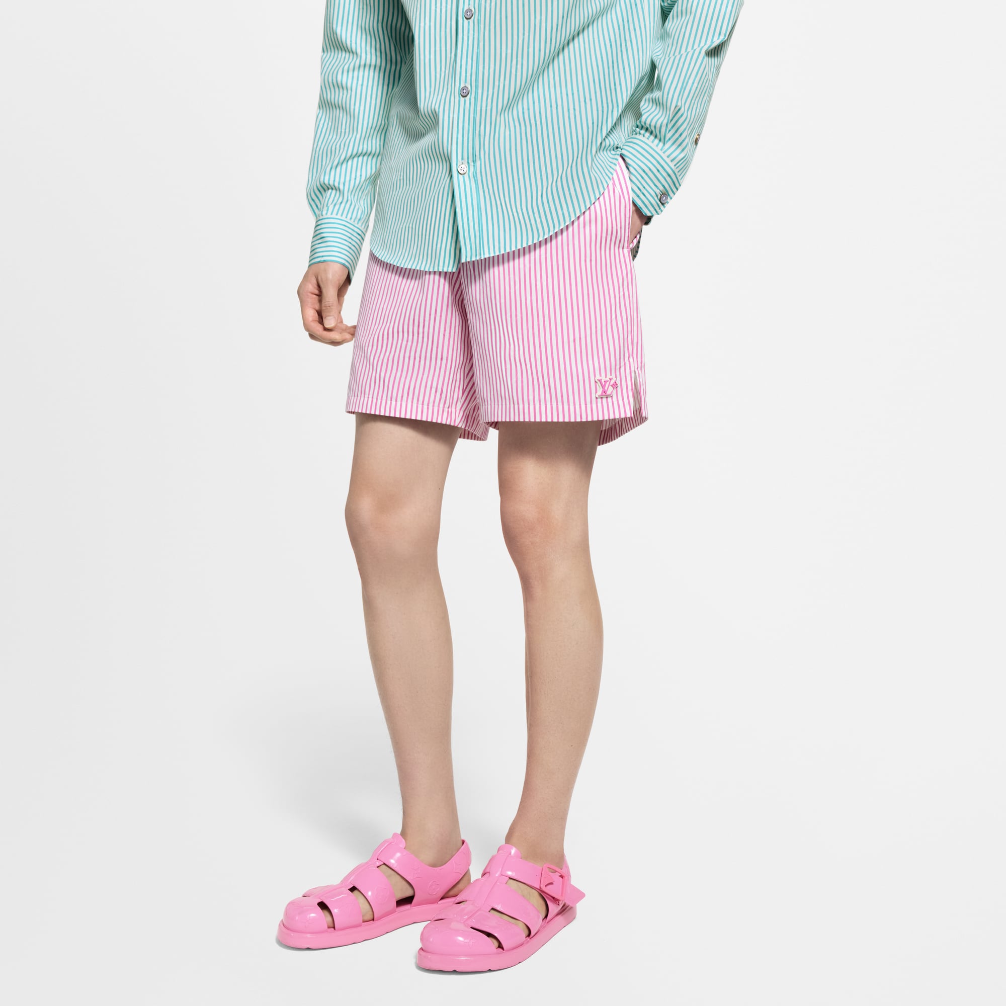  Ready-to-Wear Pants Monogram Striped Casual Shorts | Louis Vuitton ® (Product zoom)