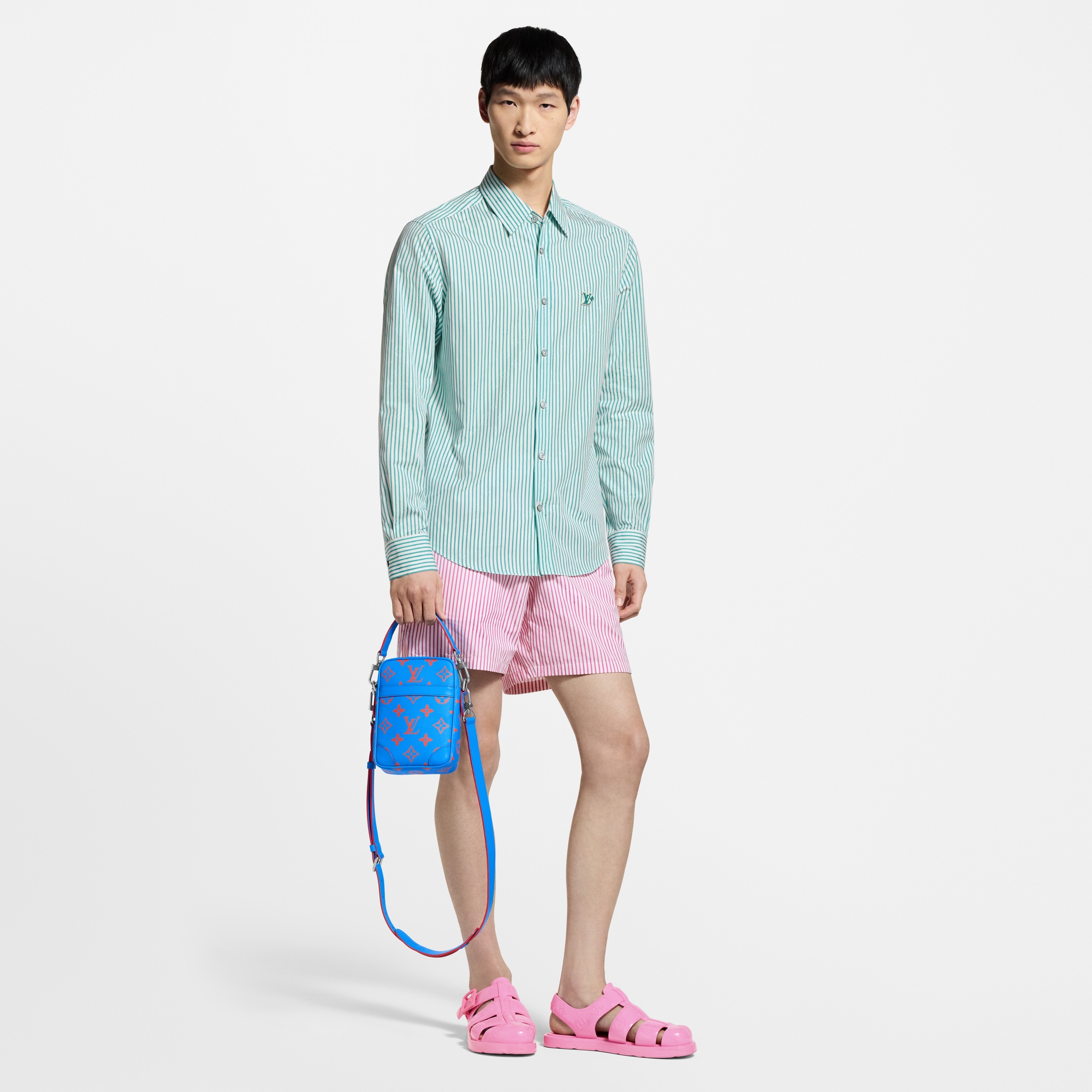  Ready-to-Wear Pants Monogram Striped Casual Shorts | Louis Vuitton ® (Product zoom)