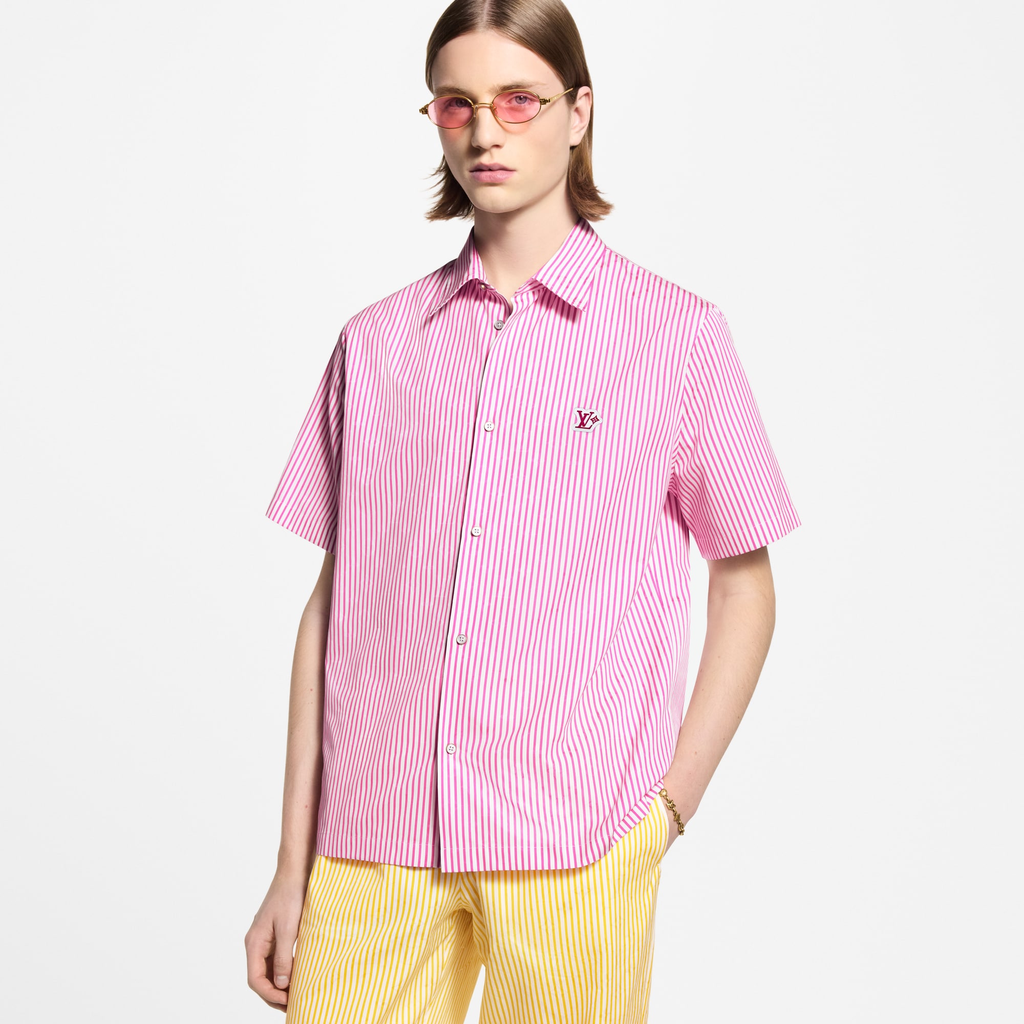  Ready-to-Wear Shirts Monogram Striped Short-Sleeved Shirt | Louis Vuitton ® (Product zoom)