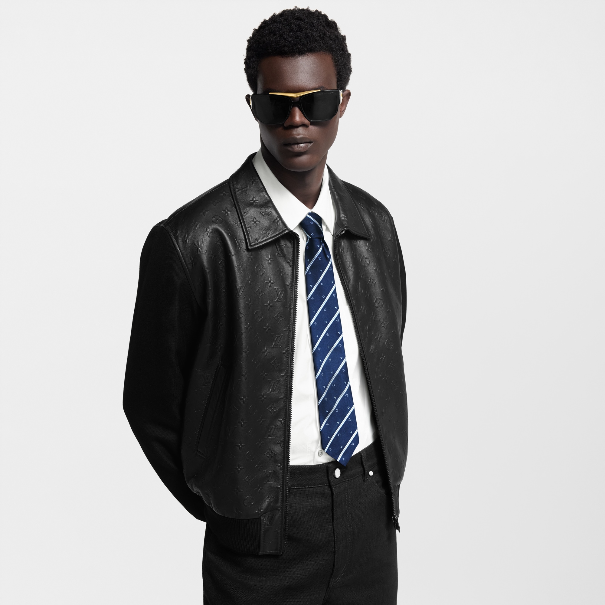 S00 Accessories Ties and Pocket Squares Monogram Stripes Tie | Louis Vuitton ® (Product zoom)