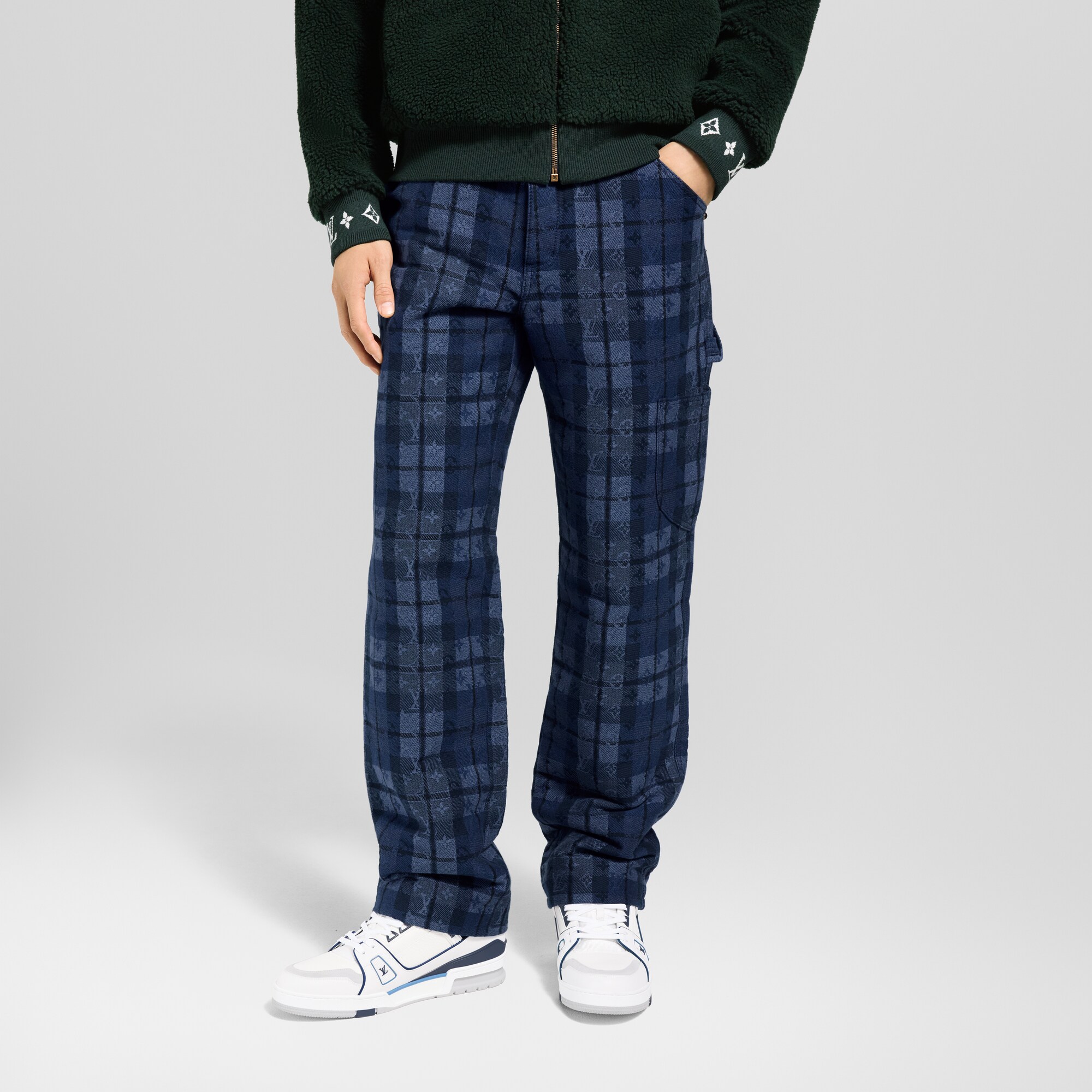  Prêt-à-Porter Denim Monogram Tartan Denim  Pants | Louis Vuitton ® (Zoom produit)