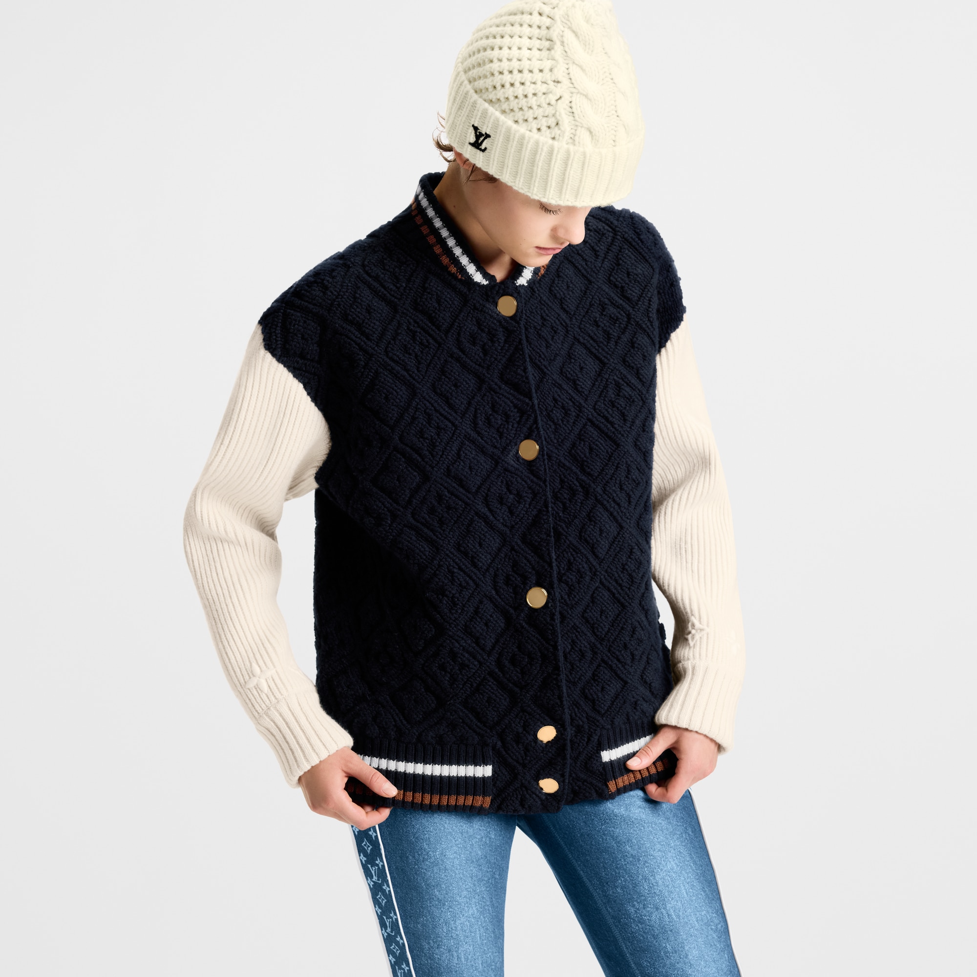  Ready-to-Wear Coats and Jackets Monogram Toweling Varsity Jacket | Louis Vuitton ® (Product zoom)