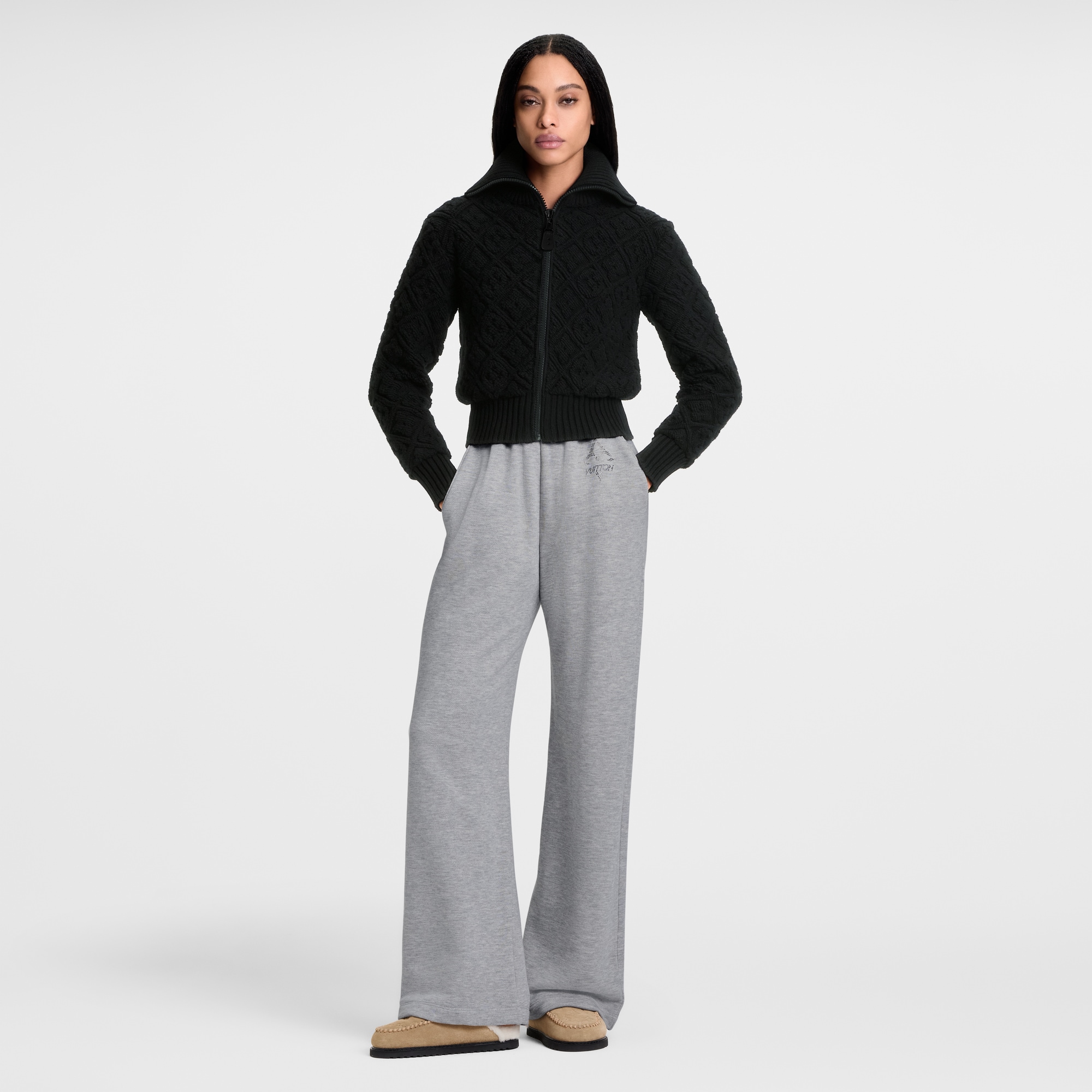  Ready-to-Wear Knitwear Monogram Toweling Zip-Up Jacket | Louis Vuitton ® (Product zoom)