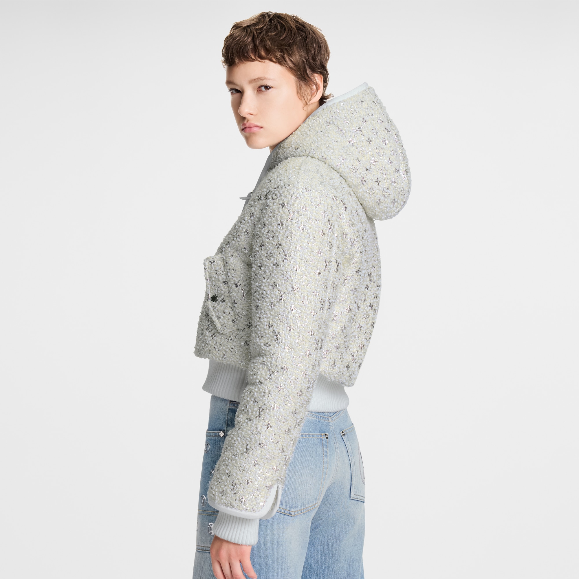  Ready-to-Wear Coats and Jackets Monogram Tweed Cropped Jacket | Louis Vuitton ® (Product zoom)