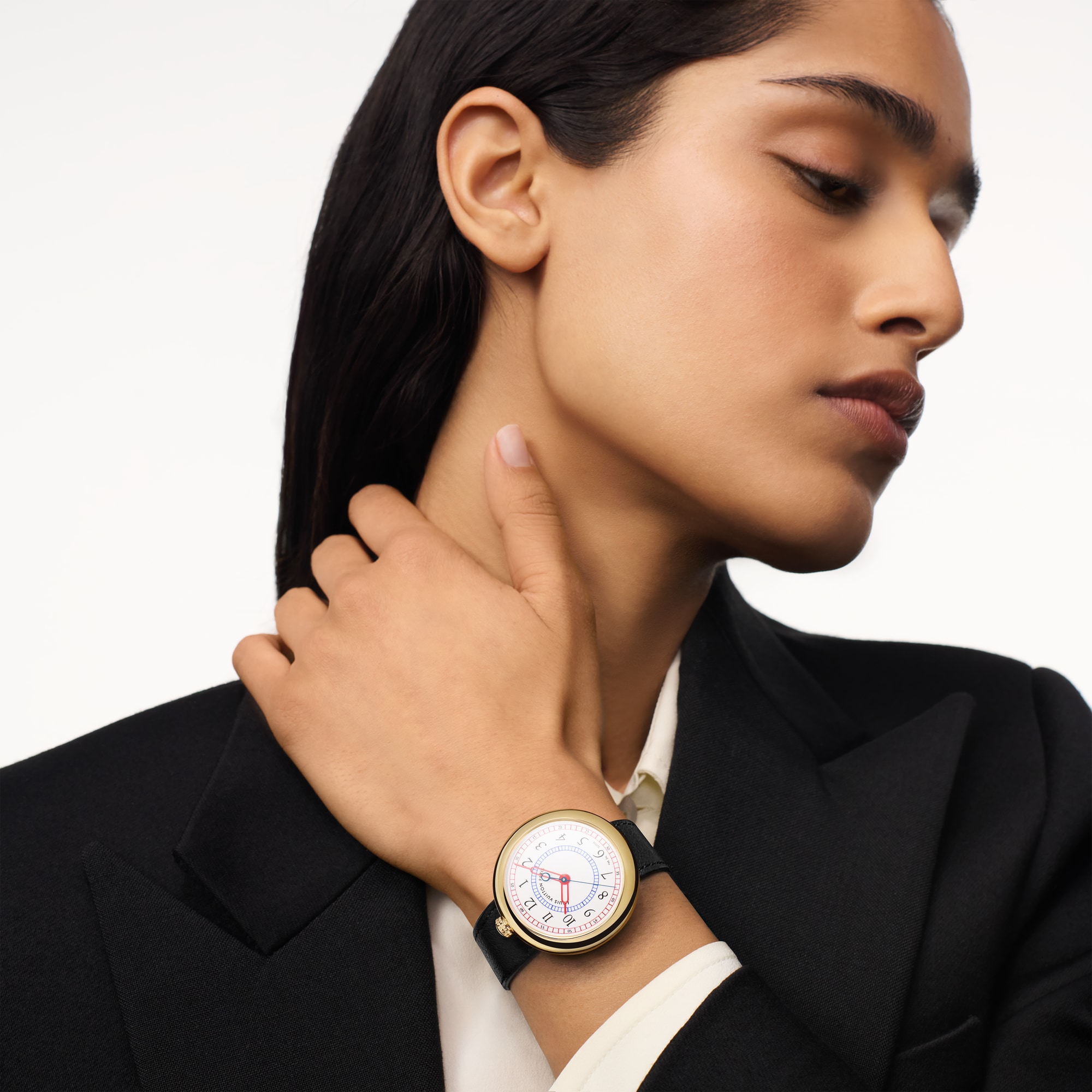  Toutes les Montres } Montre Louis Vuitton Monterey, automatique, 39 mm, or jaune | Louis Vuitton ® (Zoom produit)