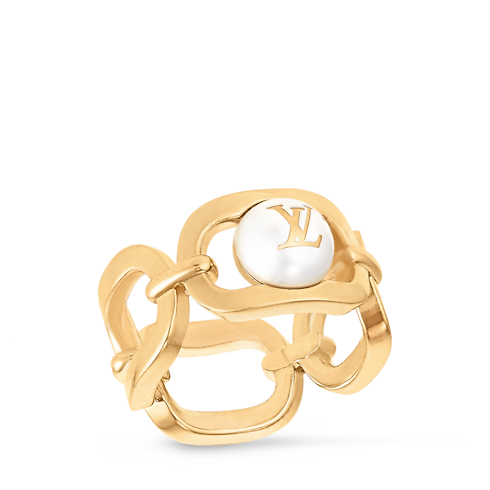 S00 Fashion Jewelry Rings My LV Chain Pearls Ring | Louis Vuitton ® (Product zoom)