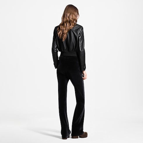 Ready-to-Wear Coats and Jackets Nanogram Accent Leather Bomber Jacket | Louis Vuitton ® (Product zoom)
