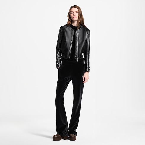 Ready-to-Wear Coats and Jackets Nanogram Accent Leather Bomber Jacket | Louis Vuitton ® (Product zoom)