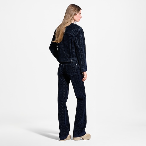 Ready-to-Wear Pants and Shorts Nanogram Flocked Velvet Jeans | Louis Vuitton ® (Product zoom)