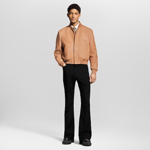 Ready-to-Wear Coats and Outerwear Natural Leather Varsity Blouson | Louis Vuitton ® (Product zoom)