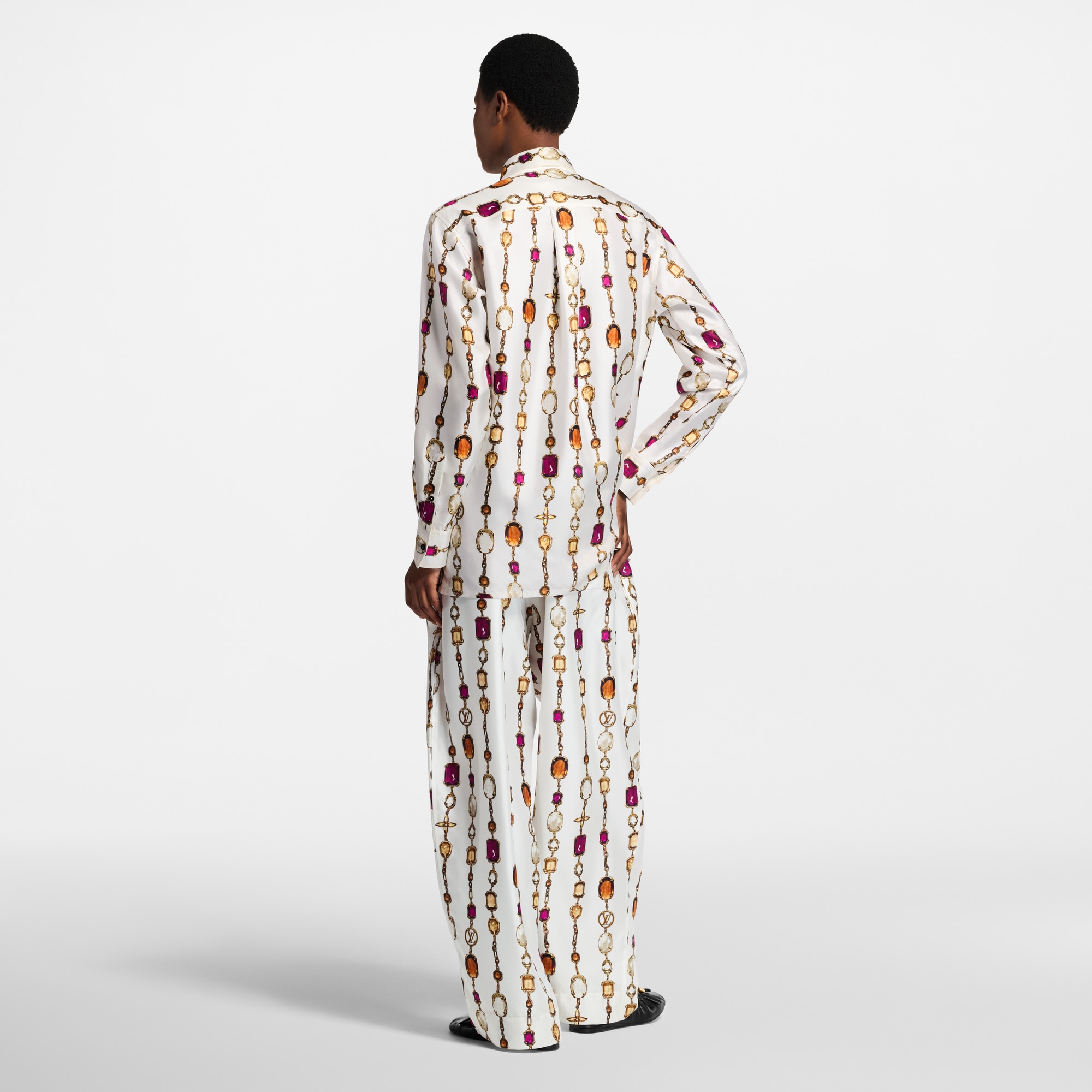  Ready-to-Wear Pants Necklace Print Pajama Pants | Louis Vuitton ® (Product zoom)