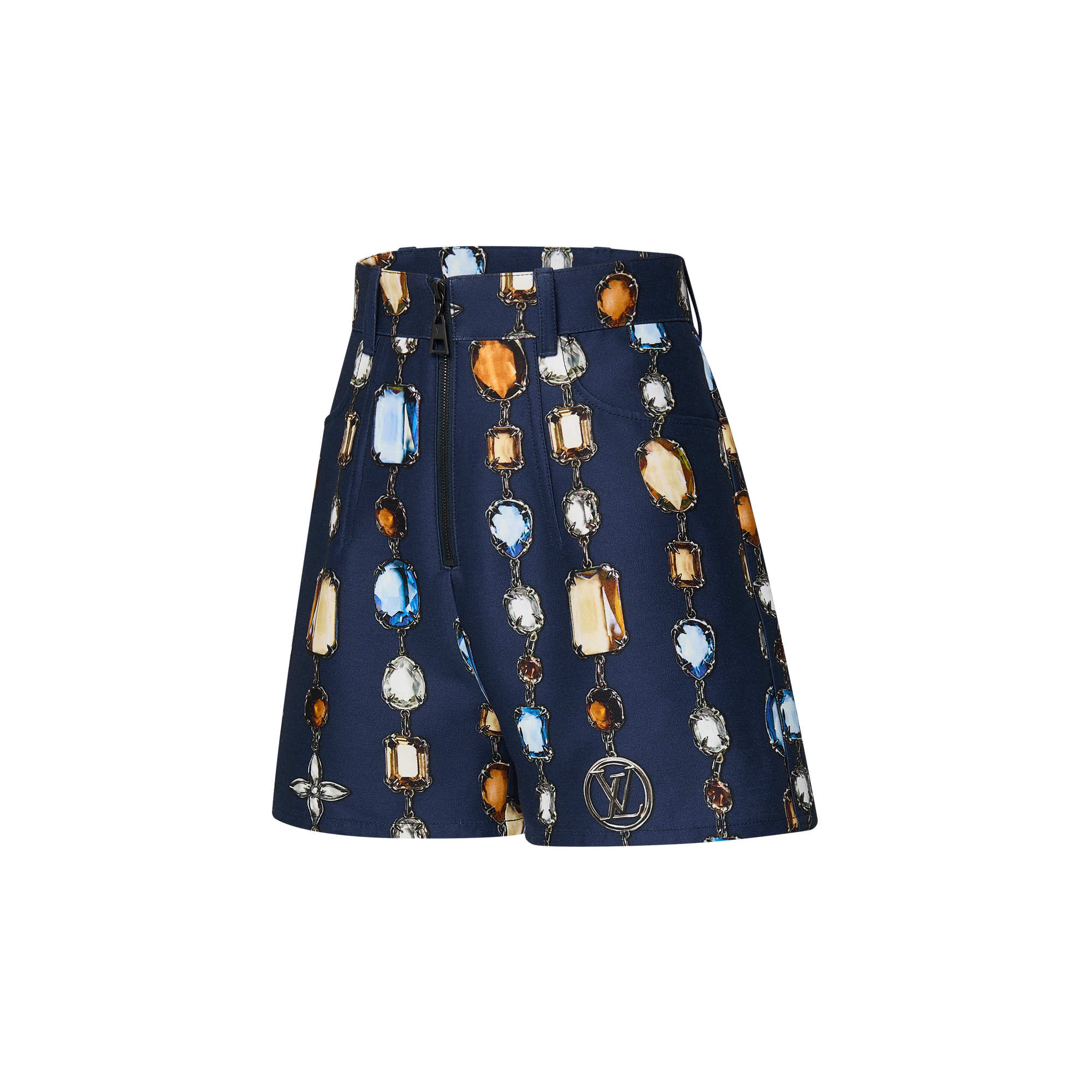  Ready-to-Wear Skirts and Shorts Necklace Print Tailored Shorts | Louis Vuitton ® (Product zoom)