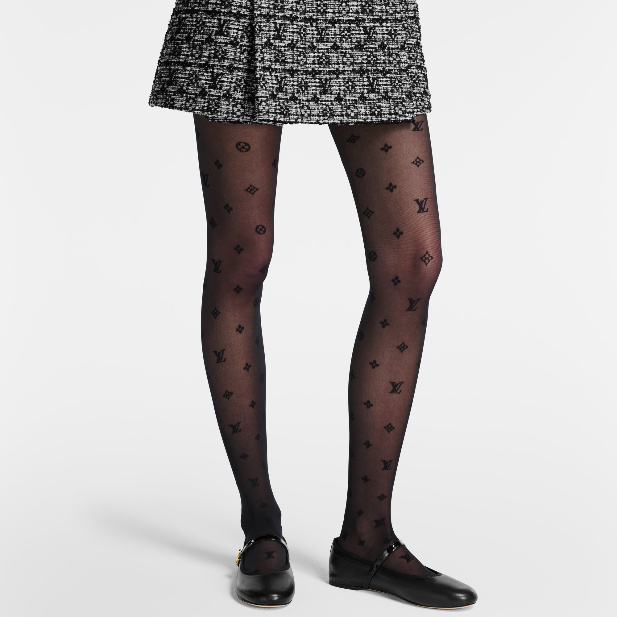 S00 Accessories Hats and Gloves Neo Monogram Takeover Tights  | Louis Vuitton ® (Product zoom)