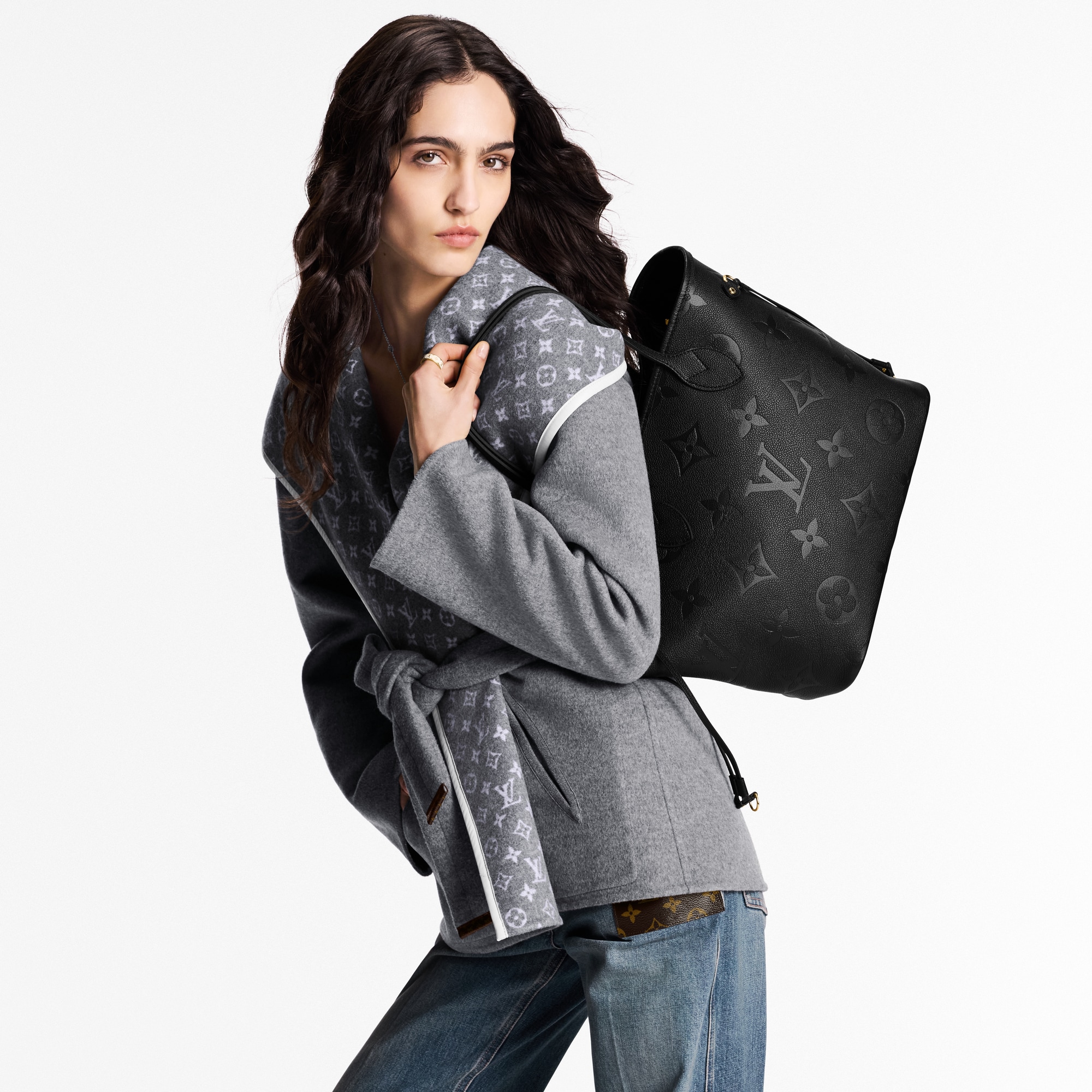 Monogram Empreinte Leather Handbags All Handbags Neverfull MM | Louis Vuitton ® (Product zoom)