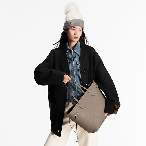 Monogram Empreinte Leather Handbags All Handbags Neverfull MM | Louis Vuitton ® (Product zoom)