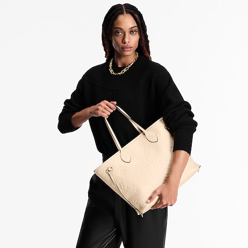 Monogram Empreinte Leather Handbags All Handbags Neverfull MM | Louis Vuitton ® (Product zoom)