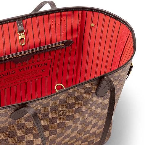 Damier Ebene Handbags All Handbags Neverfull MM | Louis Vuitton ® (Product zoom)