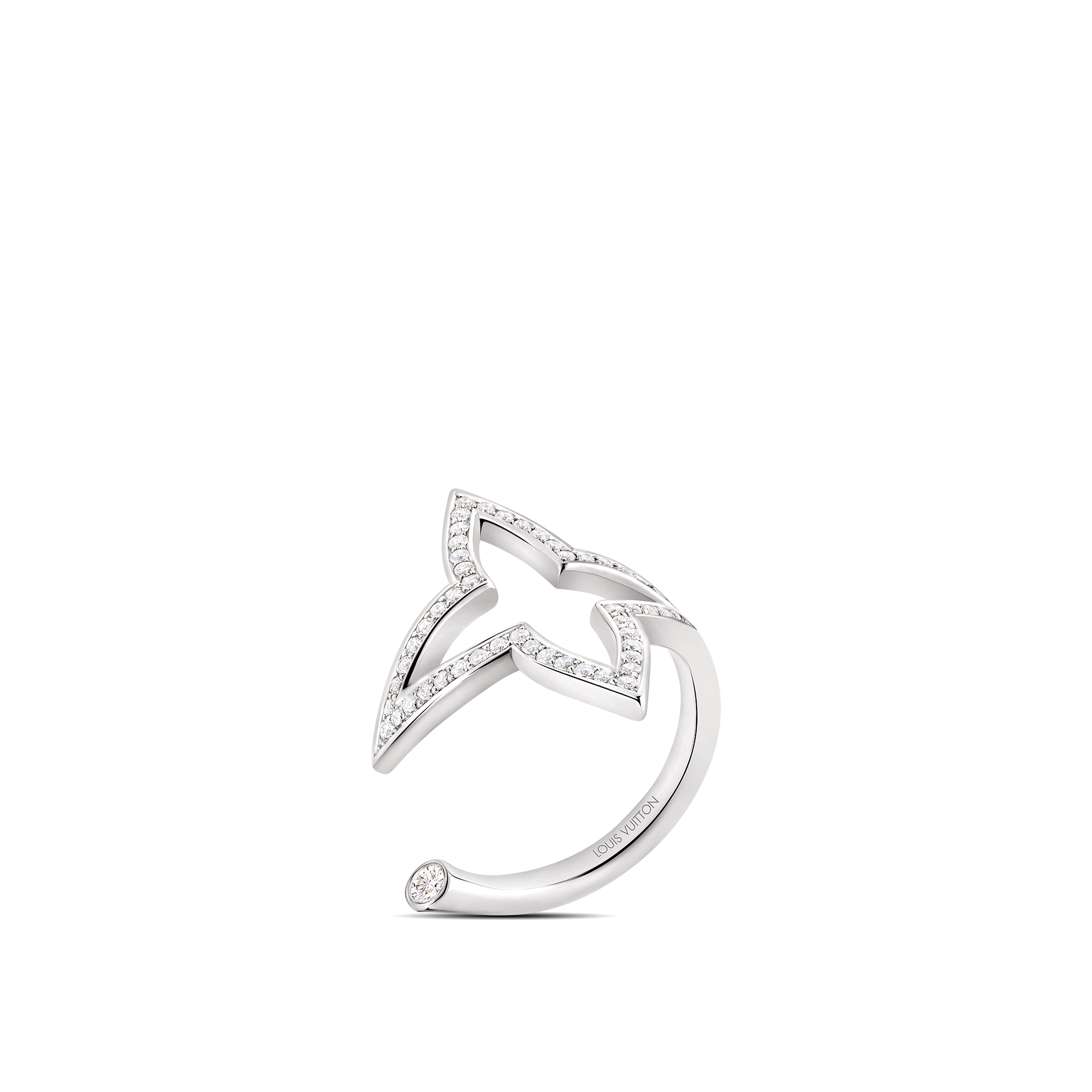  Categories Rings Ombre Blossom Open Ring, White Gold and Diamonds | Louis Vuitton ® (Product zoom)