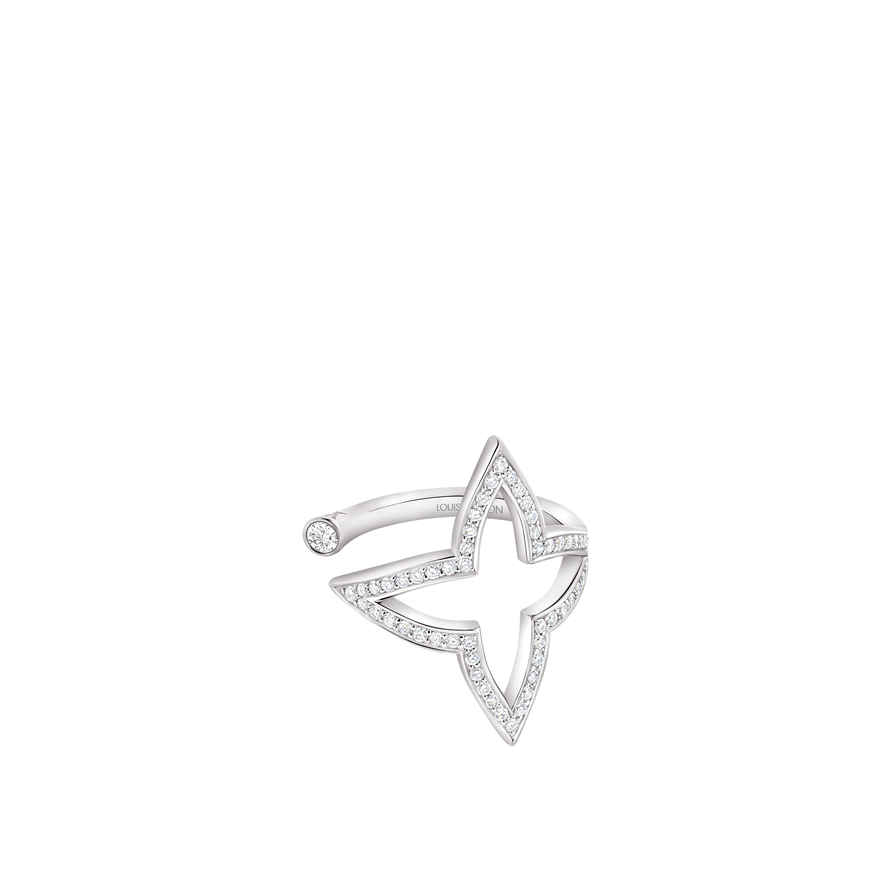 Categories Rings Ombre Blossom Open Ring, White Gold and Diamonds | Louis Vuitton ® (Product zoom)