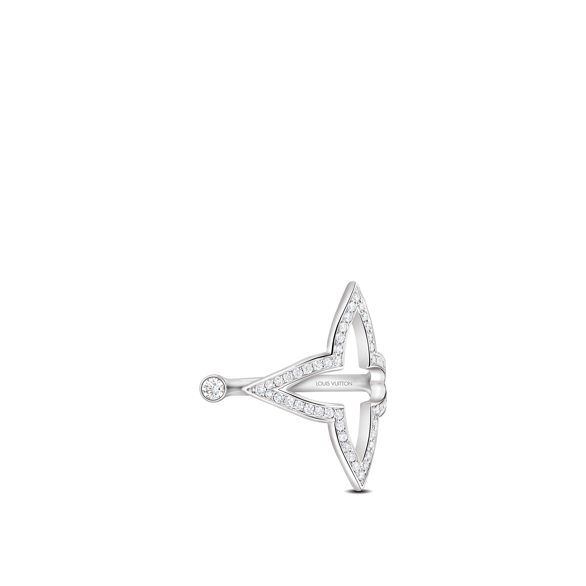  Categories Rings Ombre Blossom Open Ring, White Gold and Diamonds | Louis Vuitton ® (Product zoom)