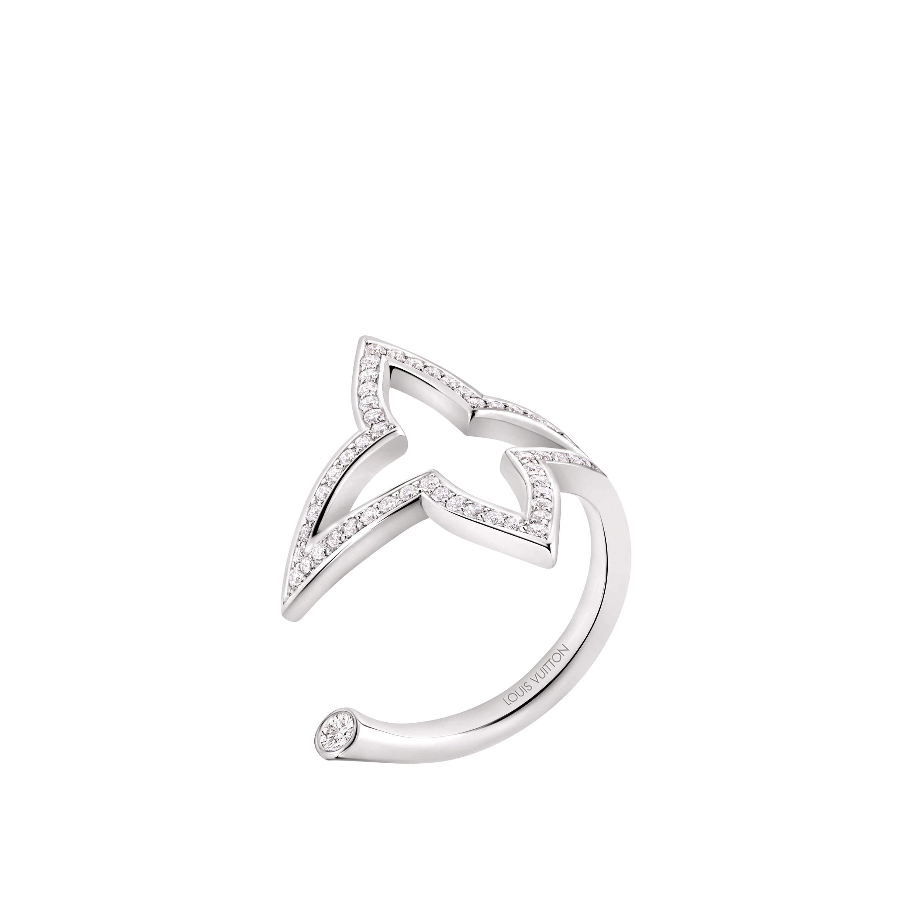  Categories Rings Ombre Blossom Open Ring, White Gold and Diamonds | Louis Vuitton ® (Product zoom)