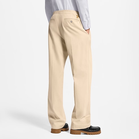 Pantalon à taille élastique à signature LV vue recadrée et portée