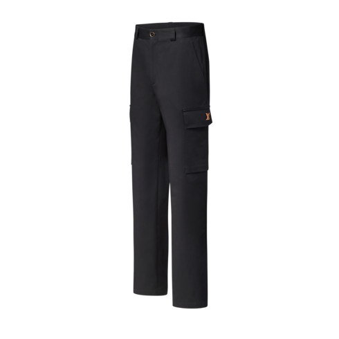 Pantalon cargo à signatures vue latérale